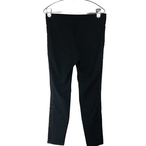 Club Monaco Women’s Tuxedo Faux Leather Navy Pant Pull On Wide Band Sz 6 - Picture 2 of 5